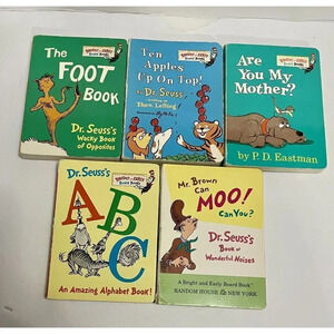 Lot Of 5 Hardcover Dr. Seuss Small‎ Version Books Beginner Books